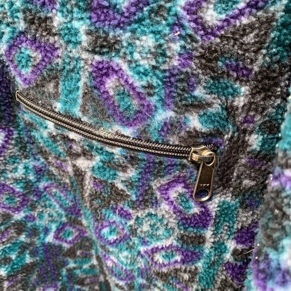 Vintage 1992 The North Face Half Zip Patterned Jacket Large - Picture 7 of 13